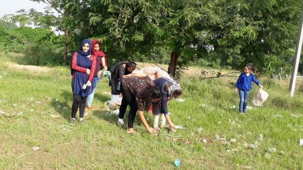 Cleanliness drive by NSS volunteers of GADVASU on the occasion of birth anniversary of Mahatma Gandhi